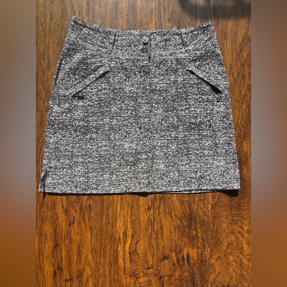 DKNY Gray Speckled Knit Pencil Skirt